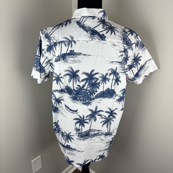 Hurley Patio Woven Shirt Men's Sz Large L Button Front Hawaiian Short Sleeve New - Picture 5 of 8